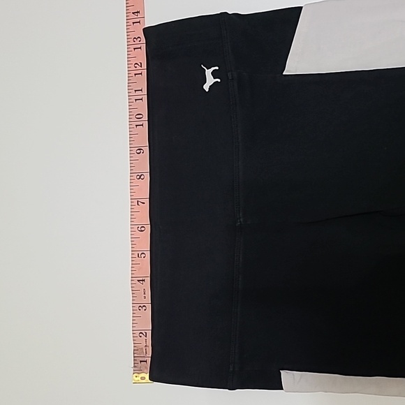 PINK Yoga Victoria's Secret Leggings Black Gray White Colorblock- Size Small - Picture 12 of 14
